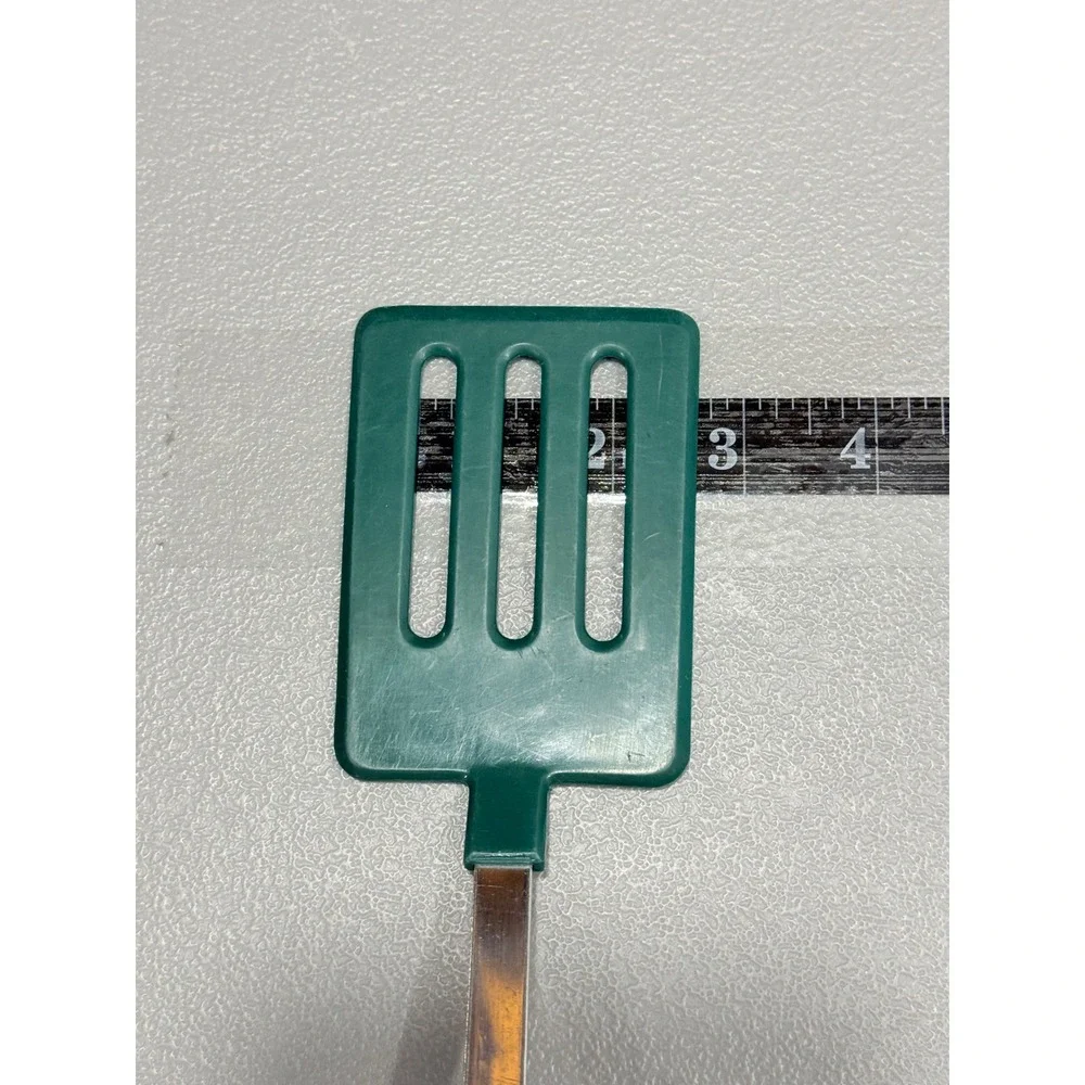 VTG Spatula Turner Green White Kitchen Utensil Stainless Steel Nylon small